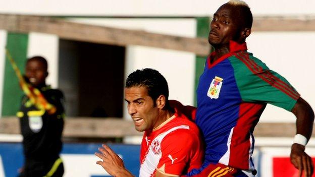 Central African Republic (right) won the first World Cup qualifier in their history on Saturday