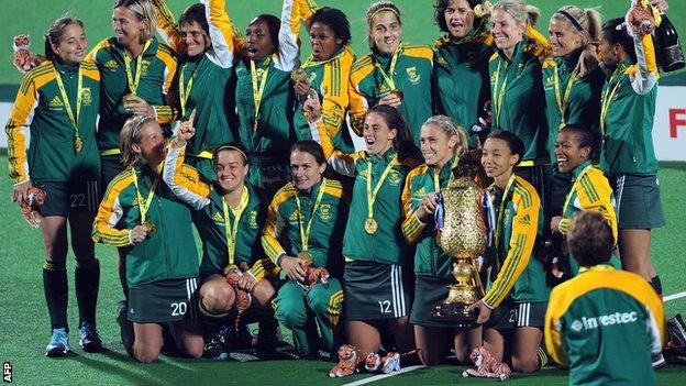 The South Africa women's hockey squad