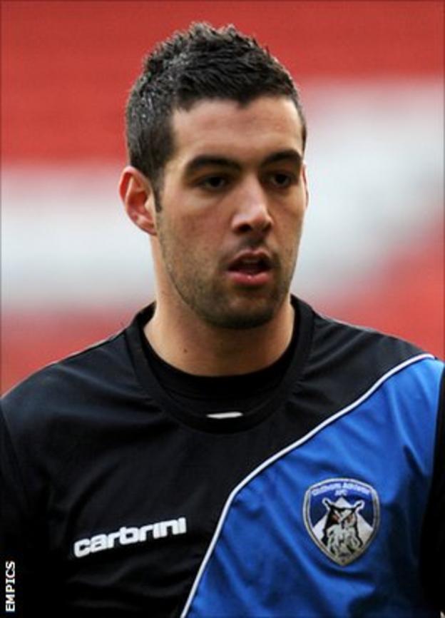 Oldham Athletic goalkeeper Dean Bouzanis