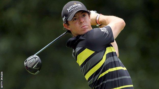 Rory McIlroy in third-round action in Memphis