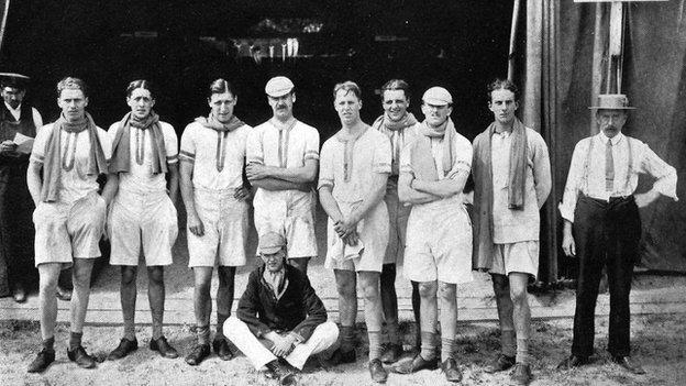 Angus Gillan, third from left, 1912