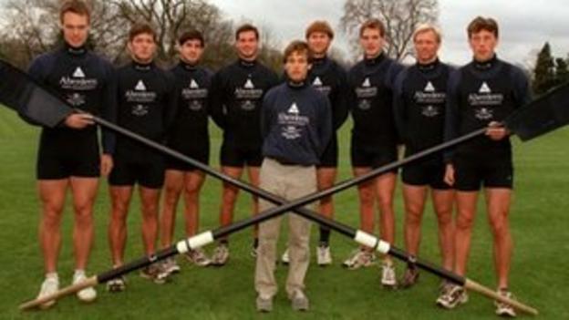 Lindsay, second left, as part of Oxford crew