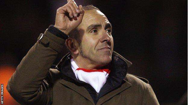 Swindon Town manager Paolo di Canio