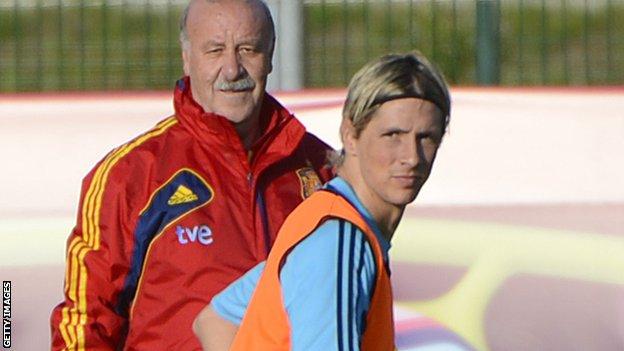 Vicente del Bosque and Fernando Torres