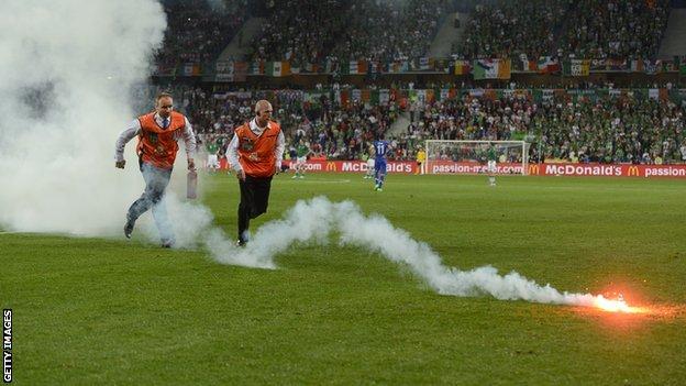 Stewards at the Ireland-Croatia game