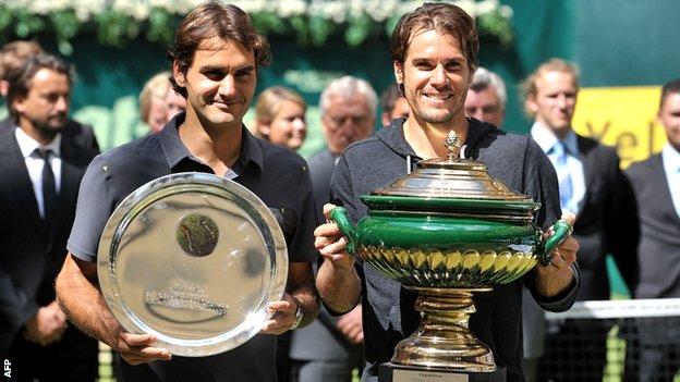 Roger Federer and Tommy Haas