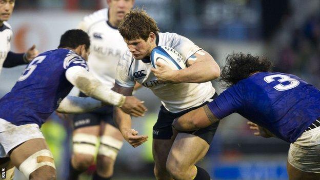 Scotland hooker Ross Ford in action against Samoa in 2010