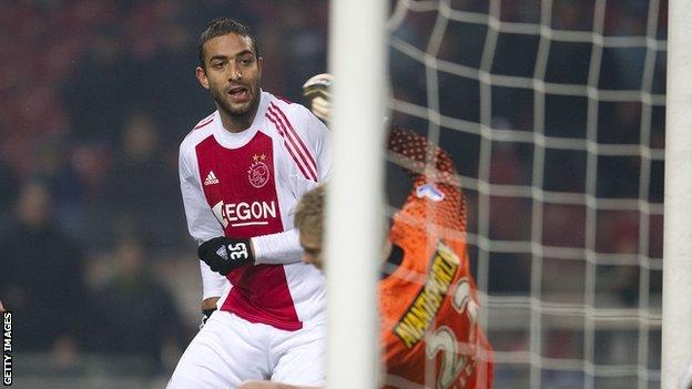 Egyptian striker Mido in action for Dutch club Ajax