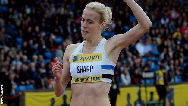 Lynsey Sharp leads the race in Birmingham