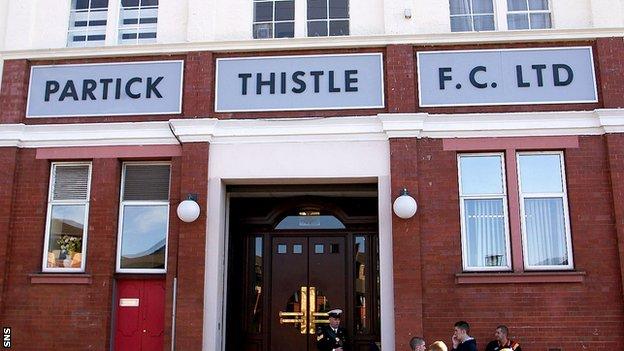 Partick Thistle are opposed to a newco Rangers entering Division One