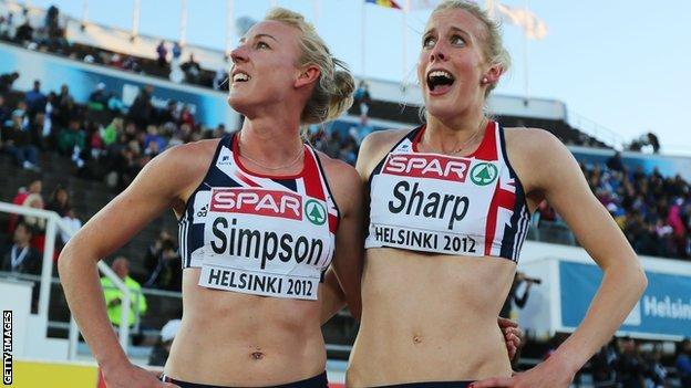 Jemma Simpson (left) will not join Lynsey Sharp at London 2012