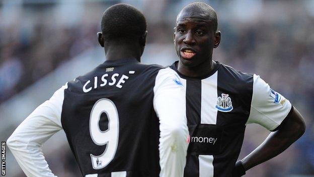 Papiss Demba Cisse and Newcastle United colleague Demba Ba