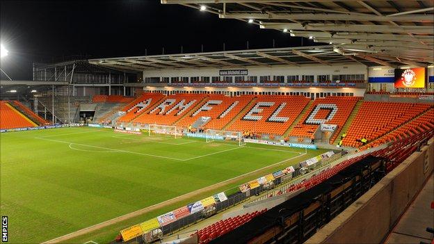 Bloomfield Road, home of Blackpool FC
