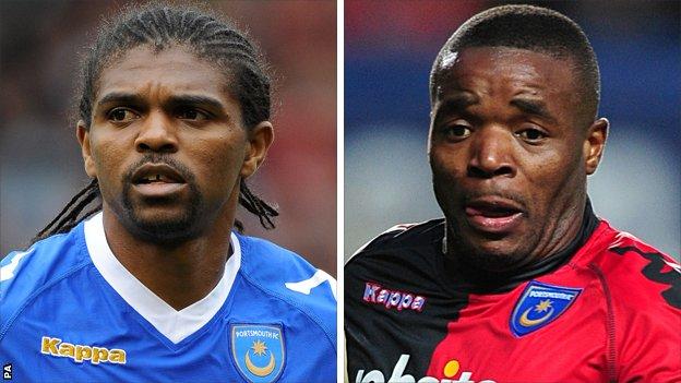 Kanu (left) and Mokoena have not returned to training at Portsmouth