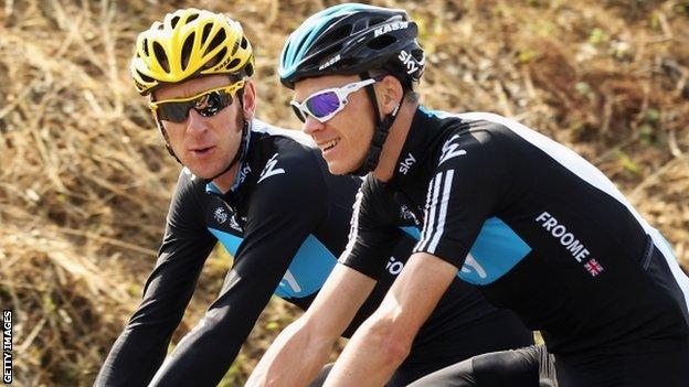 Bradley Wiggins (left) and Chris Froome