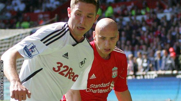 Swansea City midfielder Joe Allen