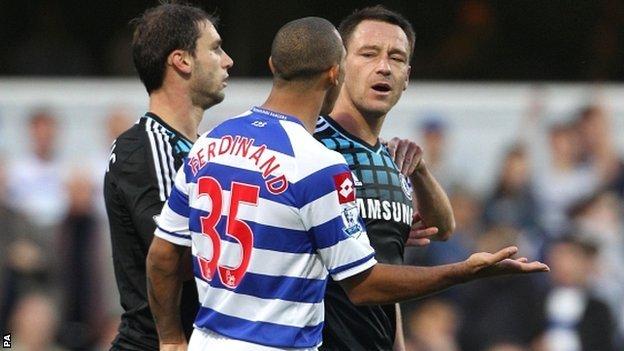 John Terry and Anton Ferdinand clash at Loftus Road