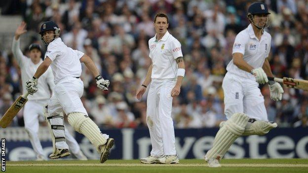 Jonathan Trott, Dale Steyn and Alastair Cook