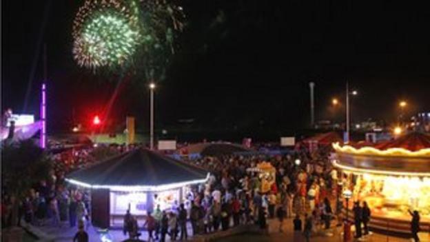 Celebrations of the opening ceremony at Weymouth