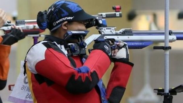 Pregnant Malaysian misses out on Olympic rifle shooting final - BBC Sport