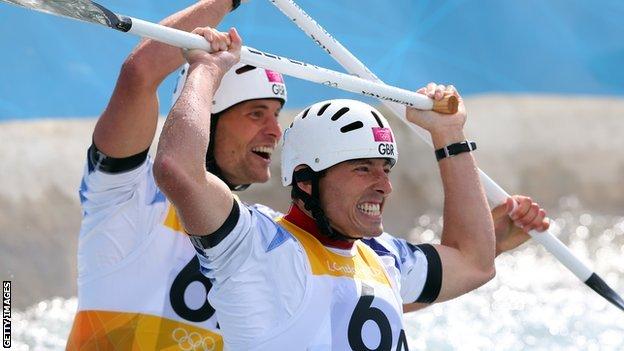 Canoe slalom pair Tim Baillie and Etienne Stott