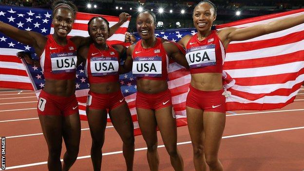 USA 4 x 100m women's relay