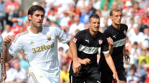 Danny Graham scores from the penalty spot