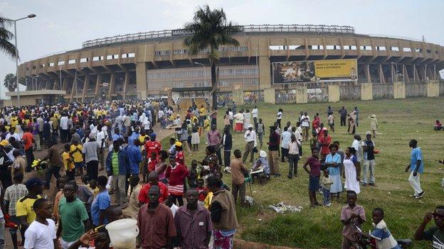 The Namboole national stadium in Kampala