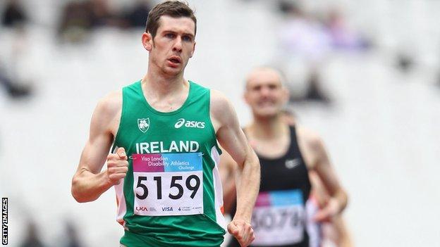 Michael McKillop became the first male athlete to set a world record in the London Olympic stadium in May