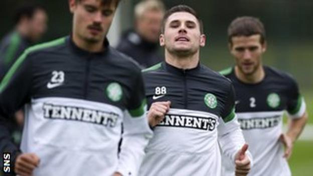 Celtic players training