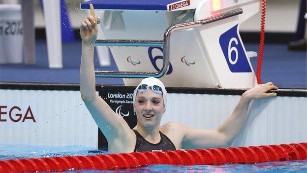 Bethany Firth celebrates after victory in the final