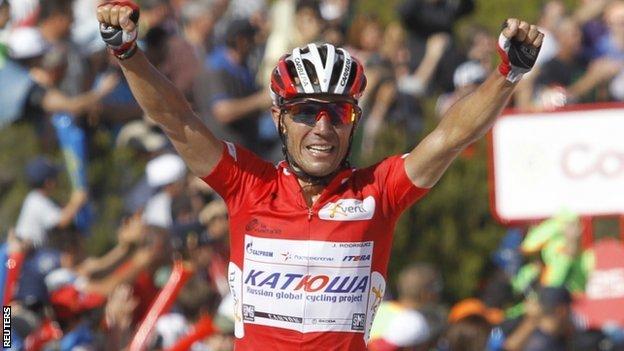 Joaquin Rodriguez wins stage 14 of the Vuelta a Espana
