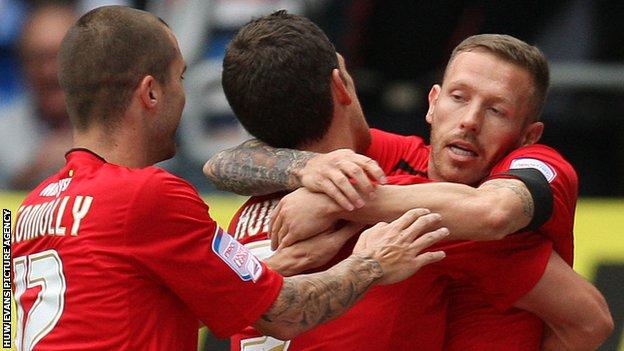 Craig Bellamy celebrates his goal for Cardiff City