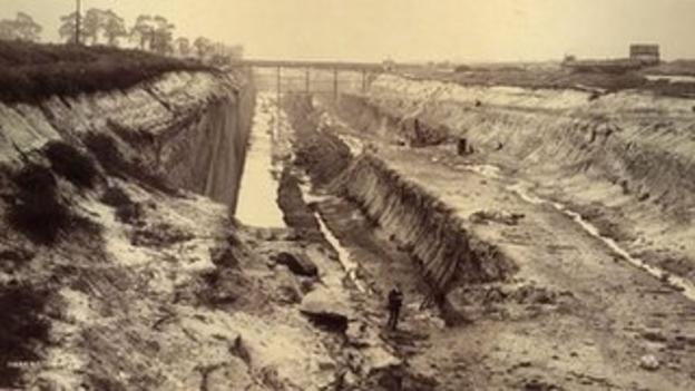Excavation of Manchester Ship Canal, circa 1890