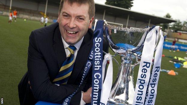 SFL chief executive David Longmuir with the Scottish Communities League Cup