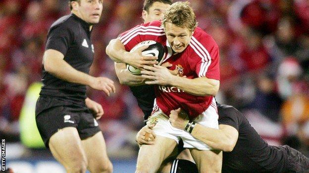 Jonny Wilkinson in action for the Lions against New Zealand