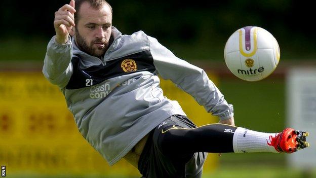 McFadden during training with Motherwell