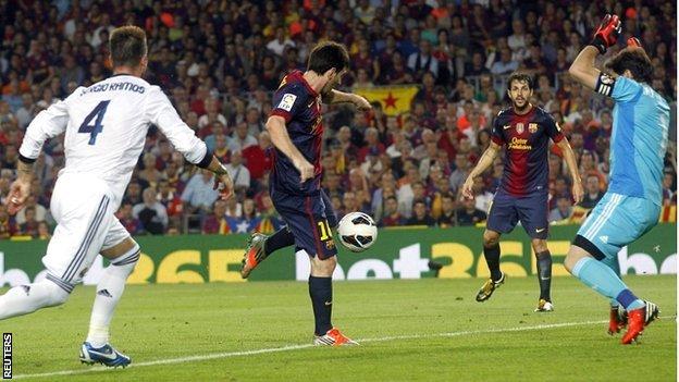 Cristiano Ronaldo and Lionel Messi both score in exhibition - BBC