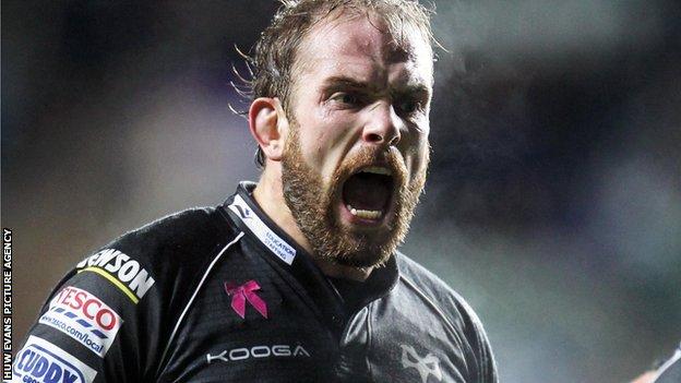 Ospreys captain Alun Wyn Jones