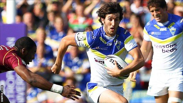 Warrington Wolves centre Stefan Ratchford