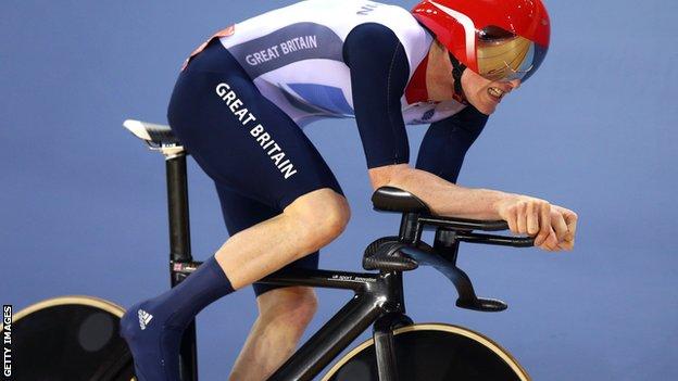 Ed Clancy in Olympic action
