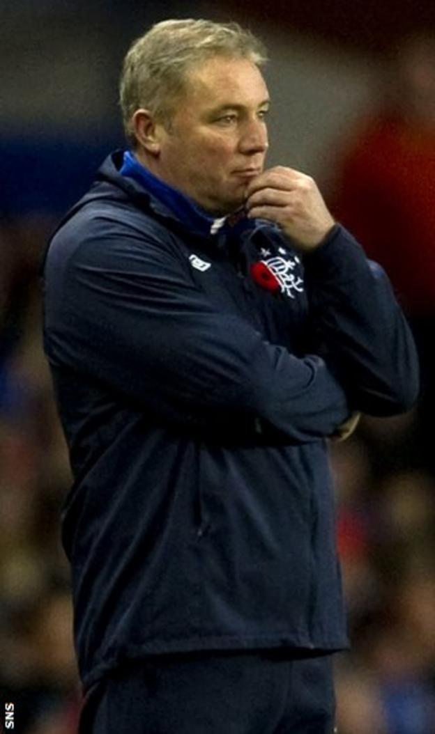 McCoist looks on in despair as his side head for League Cup defeat