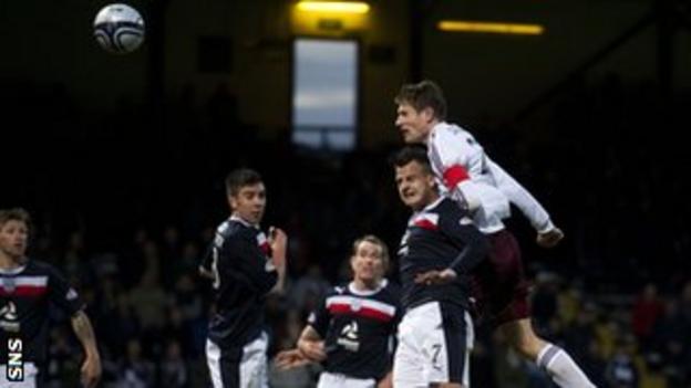 Dundee and Hearts players