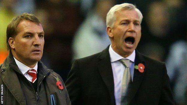 Brendan Rodgers and Alan Pardew [right]