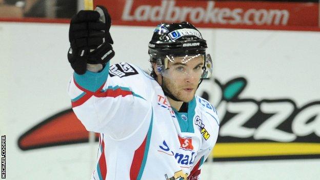 Darryl Lloyd opened the scoring for the Belfast Giants against the Cardiff Devils