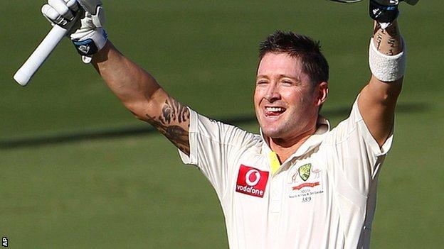 Australia's Michael Clarke hits fourth double-hundred of 2012 - BBC Sport