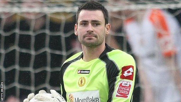 Crewe Alexandra goalkeeper Steve Phillips