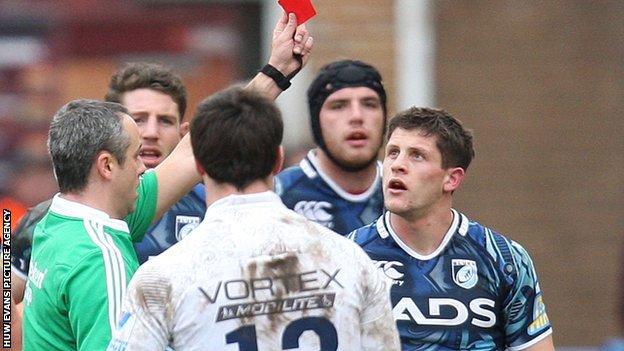 Lloyd Williams is sent off
