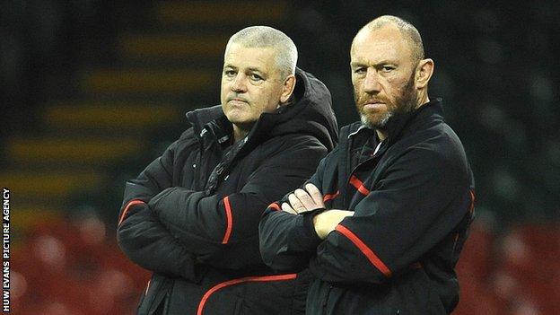 Wales coaches Warren Gatland and Robin McBryde