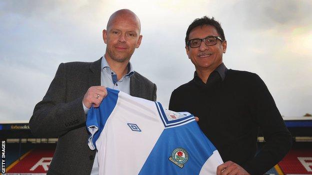 Blackburn Rovers manager Henning Berg and global advisor Shebby Singh